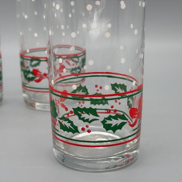 Nadir Figueiredo Holly Bow Highball Glasses Holiday Tumblers (Set of 3) - Picture 5 of 6